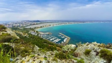 Il Poetto Plajı Cagliari, Sardinya Adası, İtalya