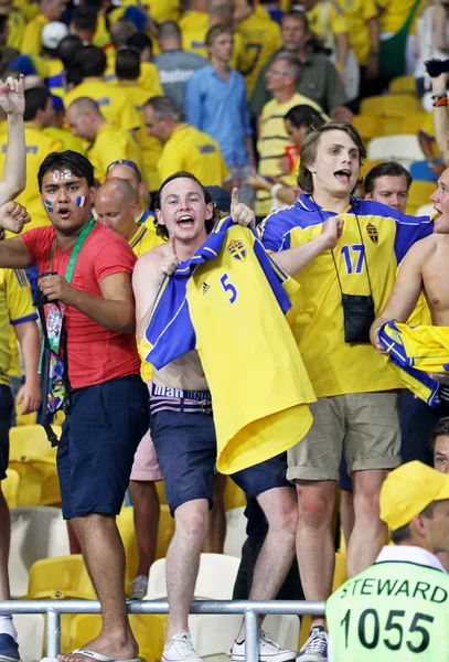 2012 Avrupa Futbol Şampiyonası oyun İsveç vs Fransa — Stok fotoğraf