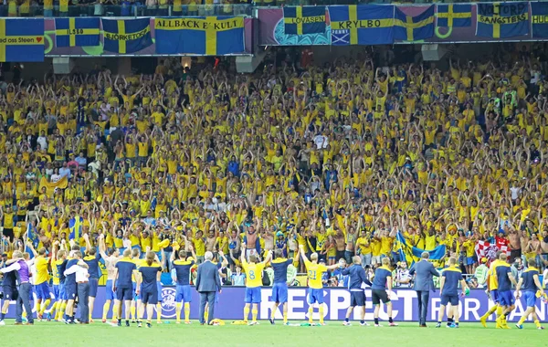 2012 Avrupa Futbol Şampiyonası oyun İsveç vs Fransa — Stok fotoğraf