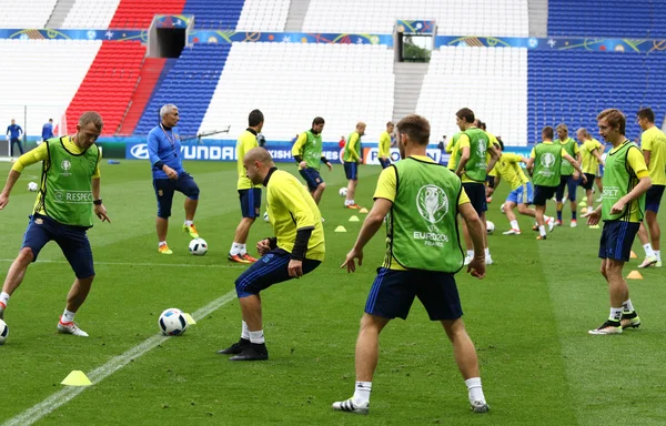 UEFA Euro 2016: Ukraine Pre-match Ausbildung in Lyon — Stockfoto