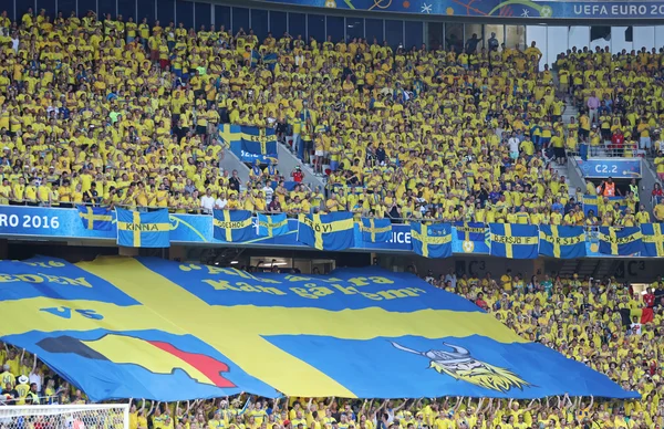 欧足联欧元 2016 ︰ 瑞典 v 比利时 — 图库照片