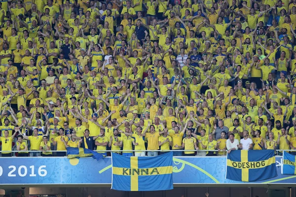 UEFA Euro 2016: Szwecja v Belgia — Zdjęcie stockowe