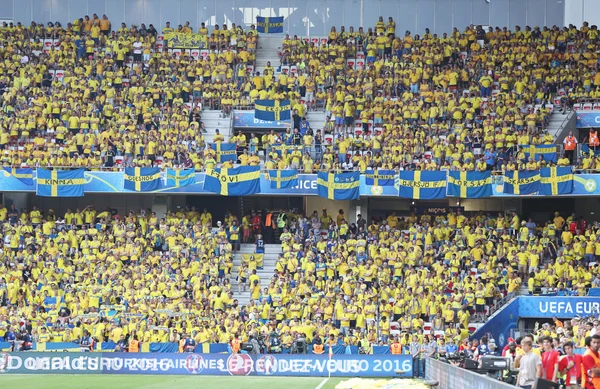 UEFA Euro 2016: Švédsko v Belgii — Stock fotografie