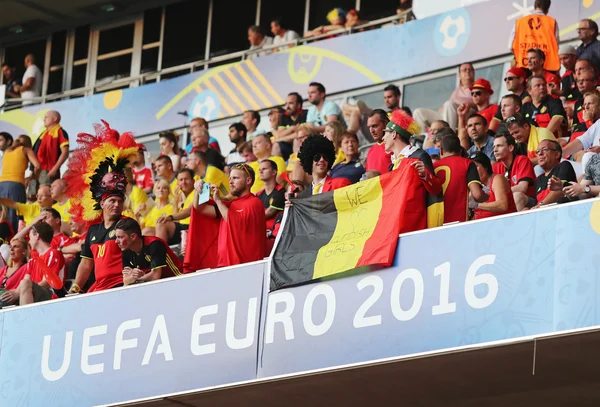 欧足联欧元 2016 ︰ 瑞典 v 比利时 — 图库照片
