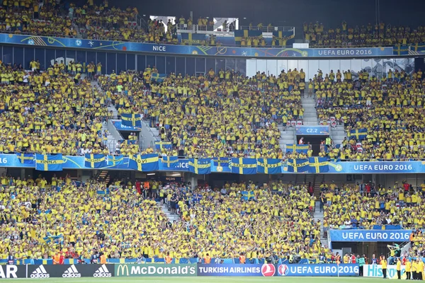 UEFA Euro 2016: Švédsko v Belgii — Stock fotografie