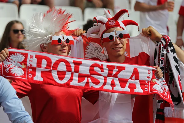 UEFA EURO 2016 game Ukraine v Poland — Stock Photo, Image