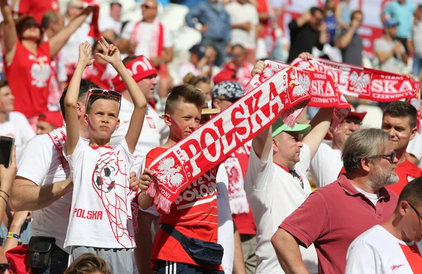 UEFA Euro 2016 gry Ukraina v Polska — Zdjęcie stockowe