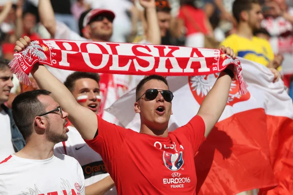 UEFA EURO 2016 jogo Ucrânia v Polônia — Fotografia de Stock