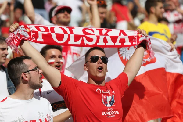 UEFA EURO 2016 game Ukraine v Poland — Stock Photo, Image