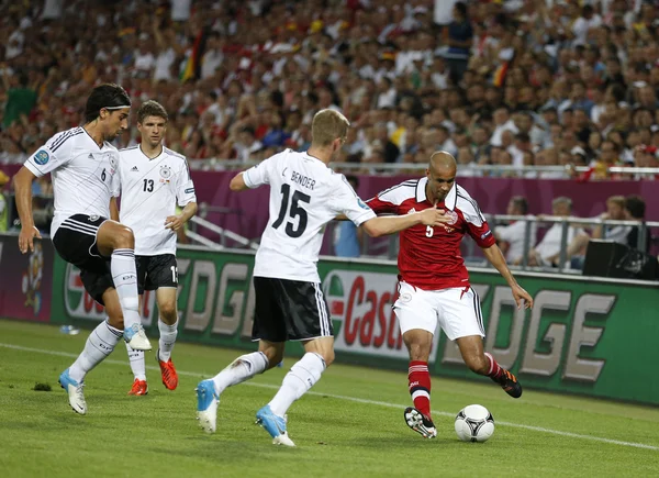 UEFA EURO 2012 game Germany vs Denmark — Stock Photo, Image