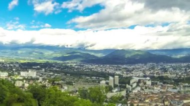 Panoramik hava kenti Grenoble, Fransa