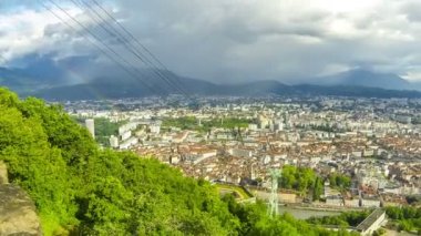 Pitoresk hava kenti Grenoble, Fransa