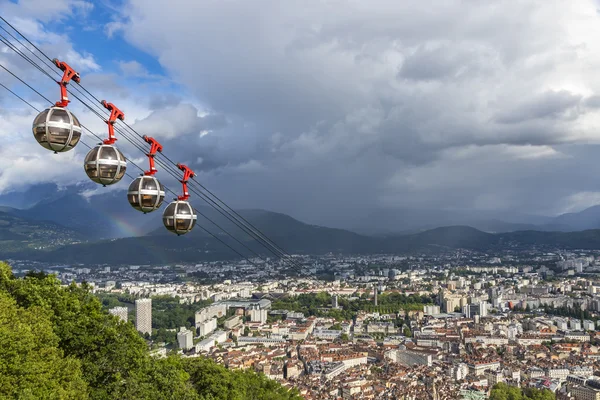 Luftaufnahme der Stadt Grenoble, Frankreich — Stockfoto