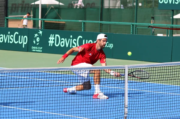 Davis Cup tennis game Ukraine v Austria — Stock Photo, Image