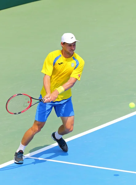 Davis Cup tenisové hry Ukrajiny v. Rakousko — Stock fotografie