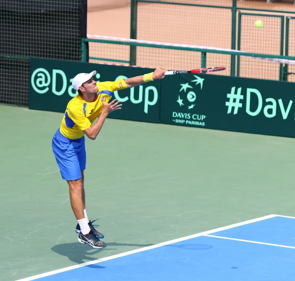 Davis Cup tennis game Ukraine v Austria — Stock Photo, Image