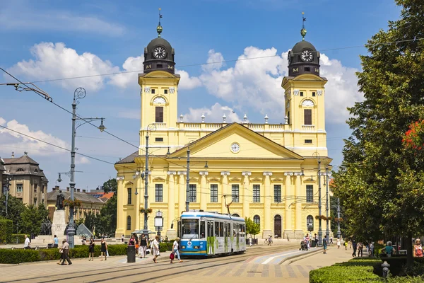 Kossuth Meydanı şehirde Debrecen, Macaristan — Stok fotoğraf