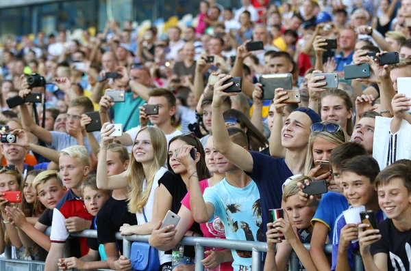 Nyissa meg az ukrán labdarúgó-válogatott edzés — Stock Fotó