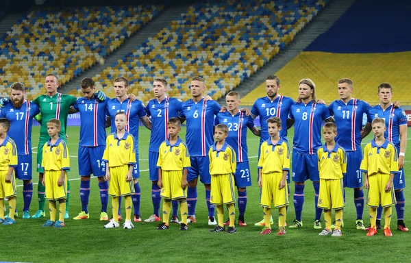 Чемпионат мира по футболу 2018 - квалификационная игра Украина - Исландия — стоковое фото