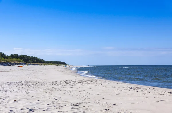 Zandstrand op Hel Peninsula, Oostzee, Polen — Stockfoto