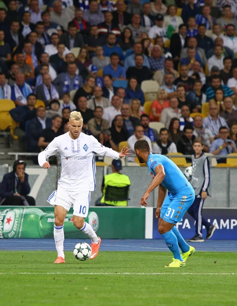 UEFA Şampiyonlar Ligi oyun Fc Dinamo Kiev rakip Napoli — Stok fotoğraf