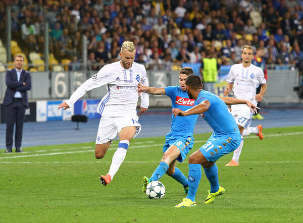 UEFA Champions League game FC Dynamo Kyiv vs Napoli