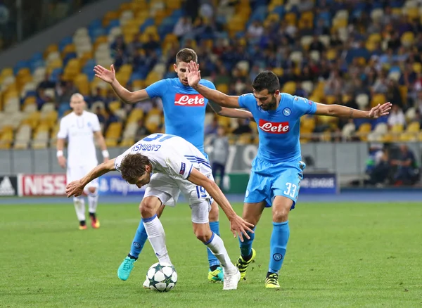 UEFA Şampiyonlar Ligi oyun Fc Dinamo Kiev rakip Napoli — Stok fotoğraf