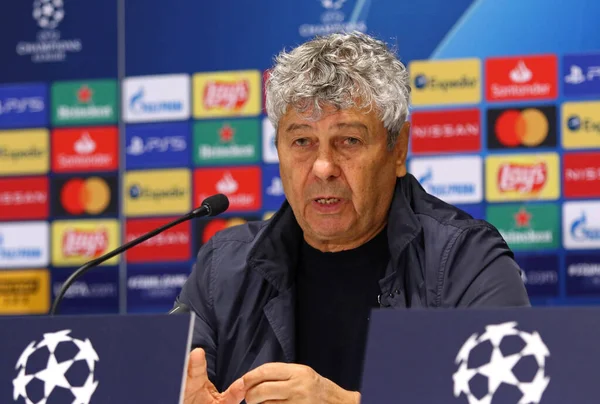 Kyiv Ukraine Septembre 2020 Mircea Lucescu Manager Dynamo Kiev Assiste — Photo