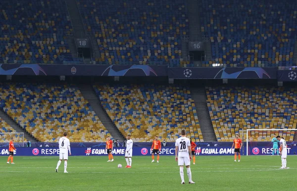 Kyiv Ukrajina Listopad 2020 Zahájení Utkání Ligy Mistrů Uefa Shakhtar — Stock fotografie