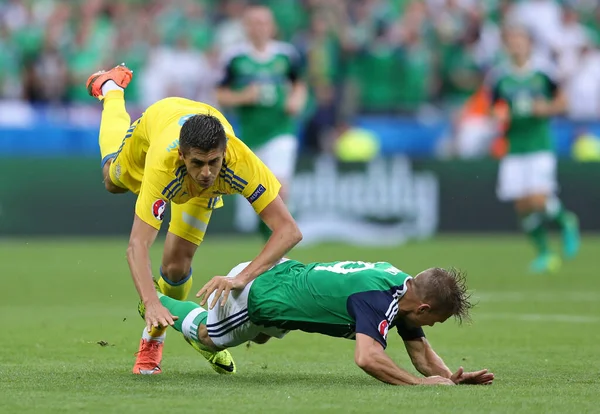 Lyon France Haziran 2016 Ukraynalı Yevhen Khacheridi Kuzey Rlandalı Jamie — Stok fotoğraf