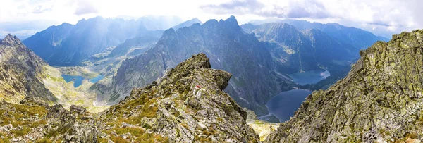 Panorama High Tatras Mountains View Rysy 2503M Border Slovakia Left — Stock Photo, Image