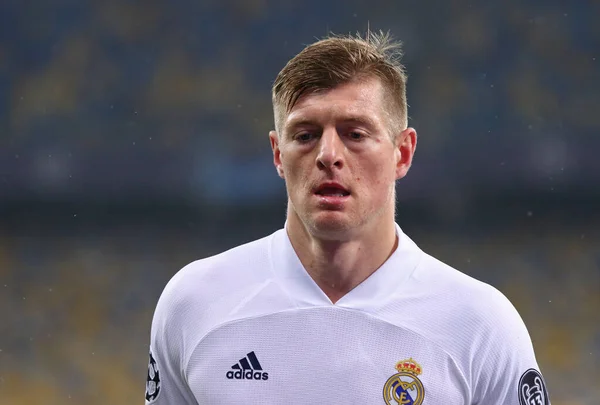 Kyiv Ukraine December 2020 Close Portret Van Middenvelder Toni Kroos — Stockfoto