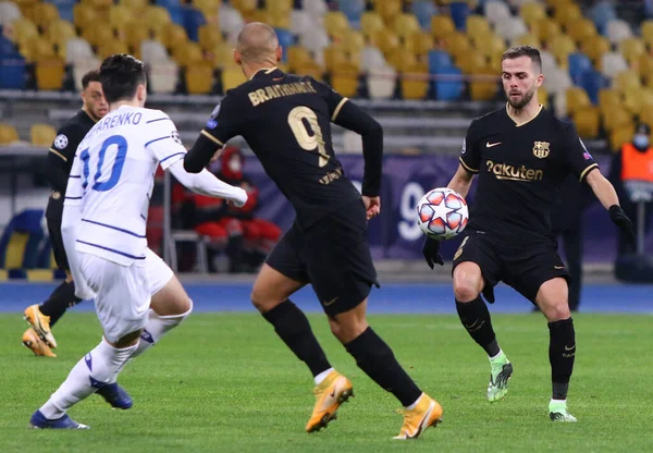 Kyiv Ukraine November 2020 Jordi Alba Barcelona Attacks Uefa Champions — Stock Photo, Image