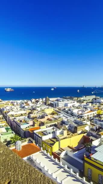 Πανοραμική θέα της πόλης Las Palmas de Gran Canaria, Κανάρια Νησιά, Ισπανία — Αρχείο Βίντεο
