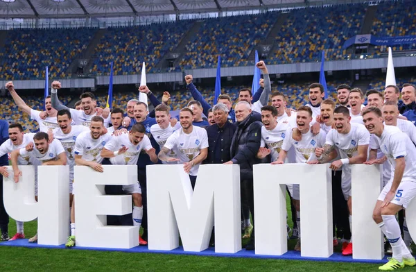 Kyiv Ukraine Απριλιου 2021 Dynamo Kyiv Νικητής Της Ουκρανικής Premier — Φωτογραφία Αρχείου