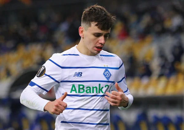 Kyiv Ukraine March 2021 Portrait Midfielder Mykola Shaparenko Dynamo Kyiv — 스톡 사진