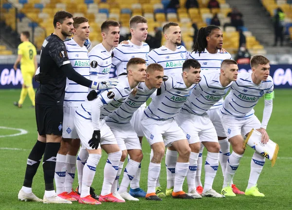 Kyiv Ukraine Mars 2021 Les Joueurs Dynamo Kiev Posent Pour — Photo