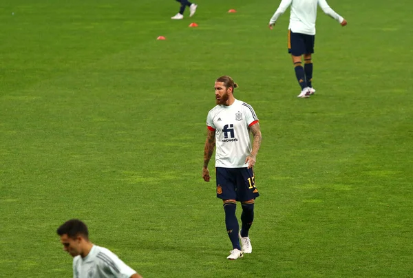 Kyiv Ucrania Octubre 2020 Sergio Ramos Selección Española Acción Durante —  Fotos de Stock