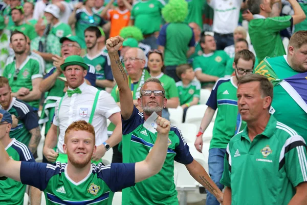 Lyon France June 2016 Northern Irish Ultras Ultra Supporters Show — Stock Photo, Image