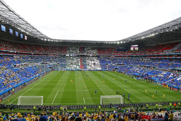 フランス リヨン 2016年6月16日 Uefa Euro 2016の試合ウクライナ対北アイルランド戦で見られるリヨン スタジアム パルク オリンピック リヨン — ストック写真
