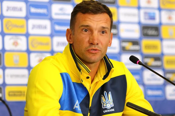 Kharkiv Ucrania Septiembre 2017 Andriy Shevchenko Entrenador Jefe Selección Nacional —  Fotos de Stock