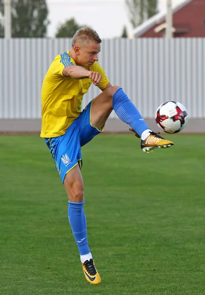 Kharkiv Ukraine September 2017 Olexandr Zinchenko Aktion Träning Ukraina National — Stockfoto