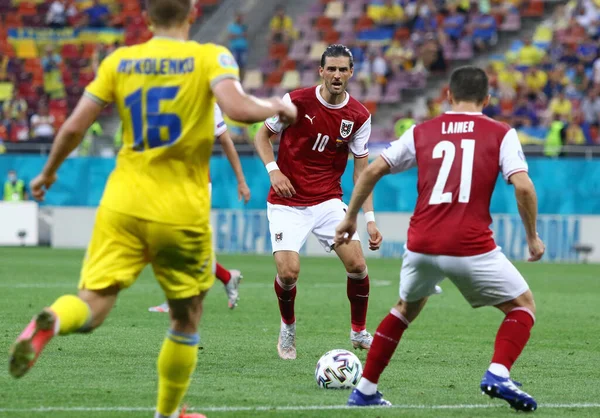 Bucharest Roménia Junho 2021 Florian Grillitsch Áustria Ação Durante Jogo — Fotografia de Stock