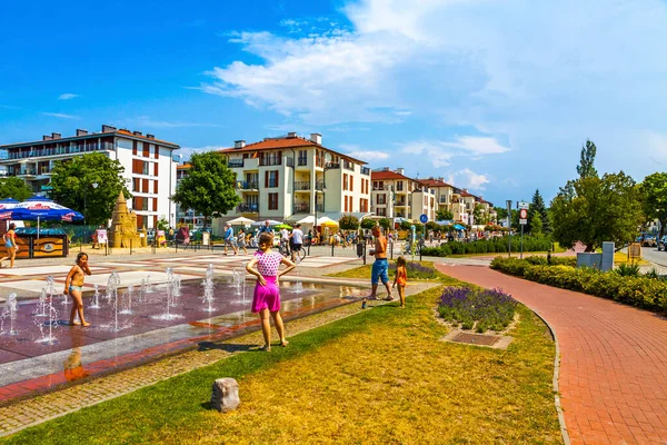 Swinoujscie Poland July 2019 People Relax Promenade Street Swinoujscie Most — Stock Photo, Image