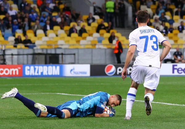 Kyiv Ukraine September 2021 Målvakt Odisseas Vlachodimos Benfica Aktion Uefa — Stockfoto