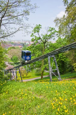 schlossbergbahn - freiburg im breisgau içinde füniküler demiryolu