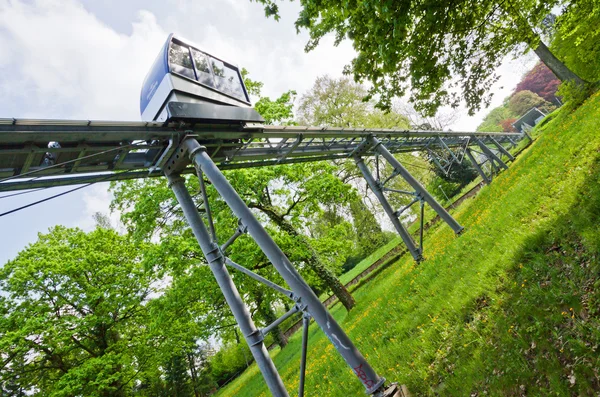 Schlossbergbahn - фуникулёр во Фрайбурге-им-Брайсгау — стоковое фото