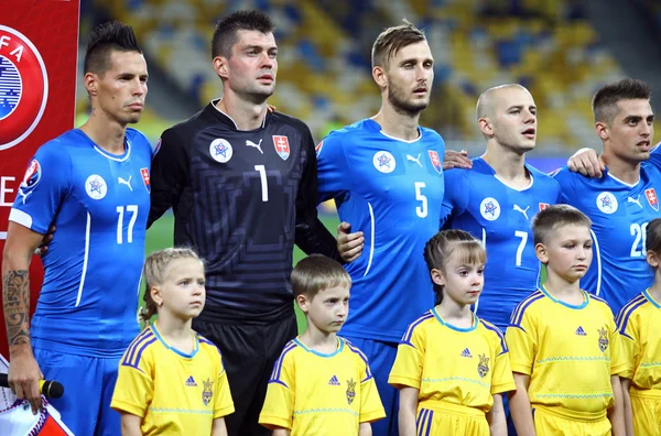 UEFA euro 2016 kvalifikační hry Ukrajina vs Slovensko — Stock fotografie