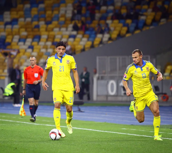 UEFA euro 2016 befolyásoló játék Ukrajna vs Szlovákiában — Stock Fotó