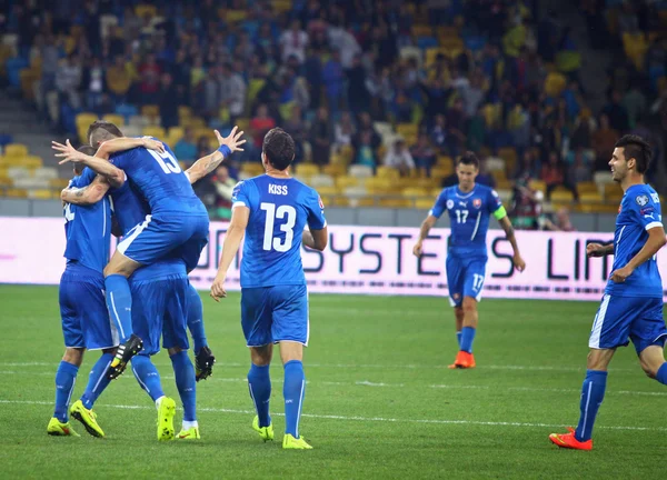 Euro 2016 eleme oyun Ukrayna Rakip Slovakya — Stok fotoğraf